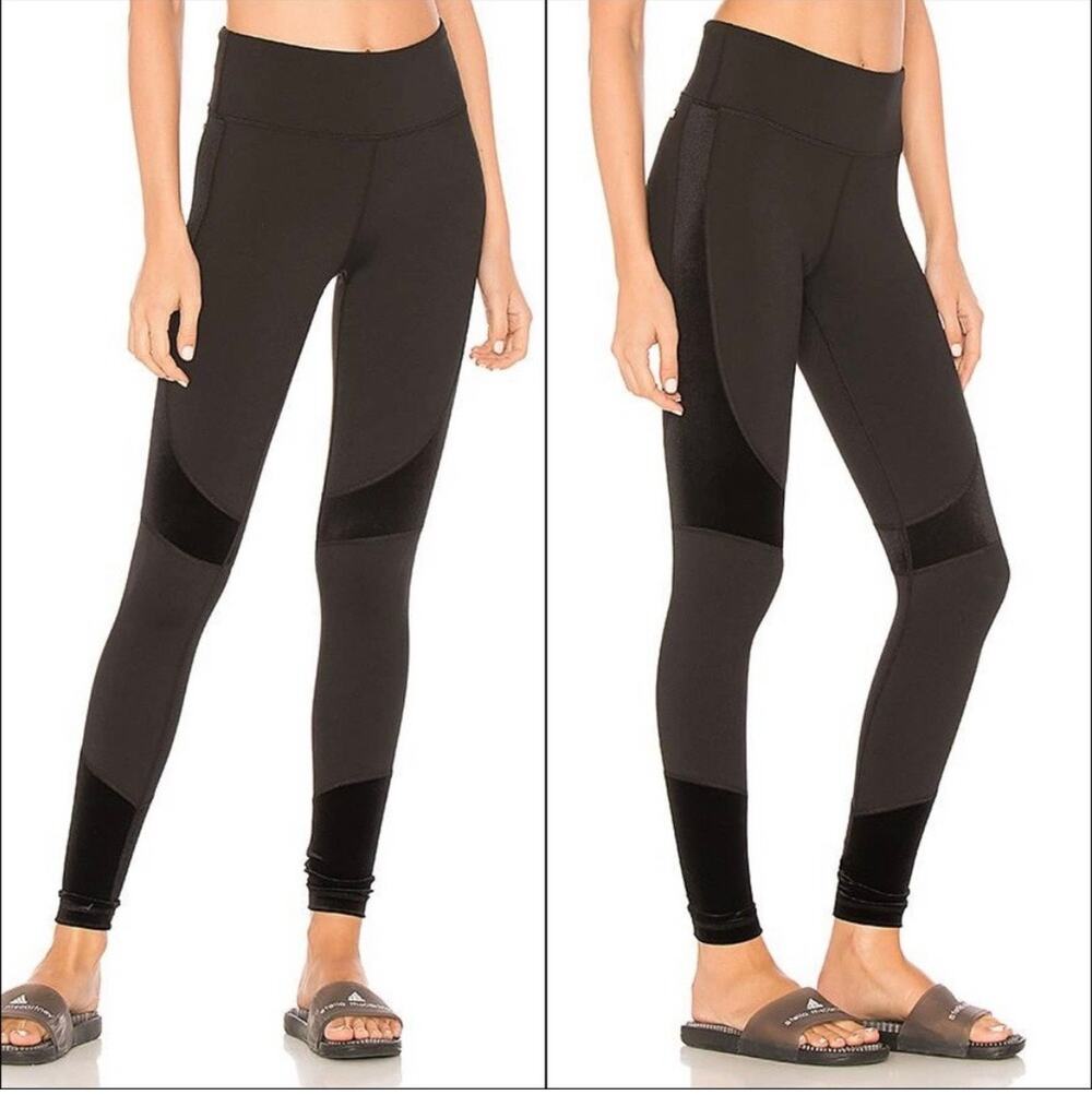 Alala Vamp Black High Waisted Paneled Tight Leggings Size S